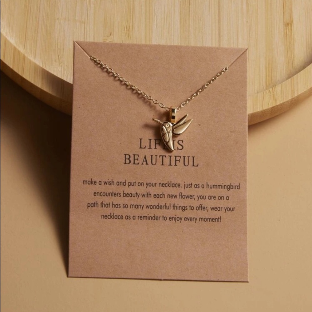 (5 Pack) “Life is Beautiful” Keepsake Necklace